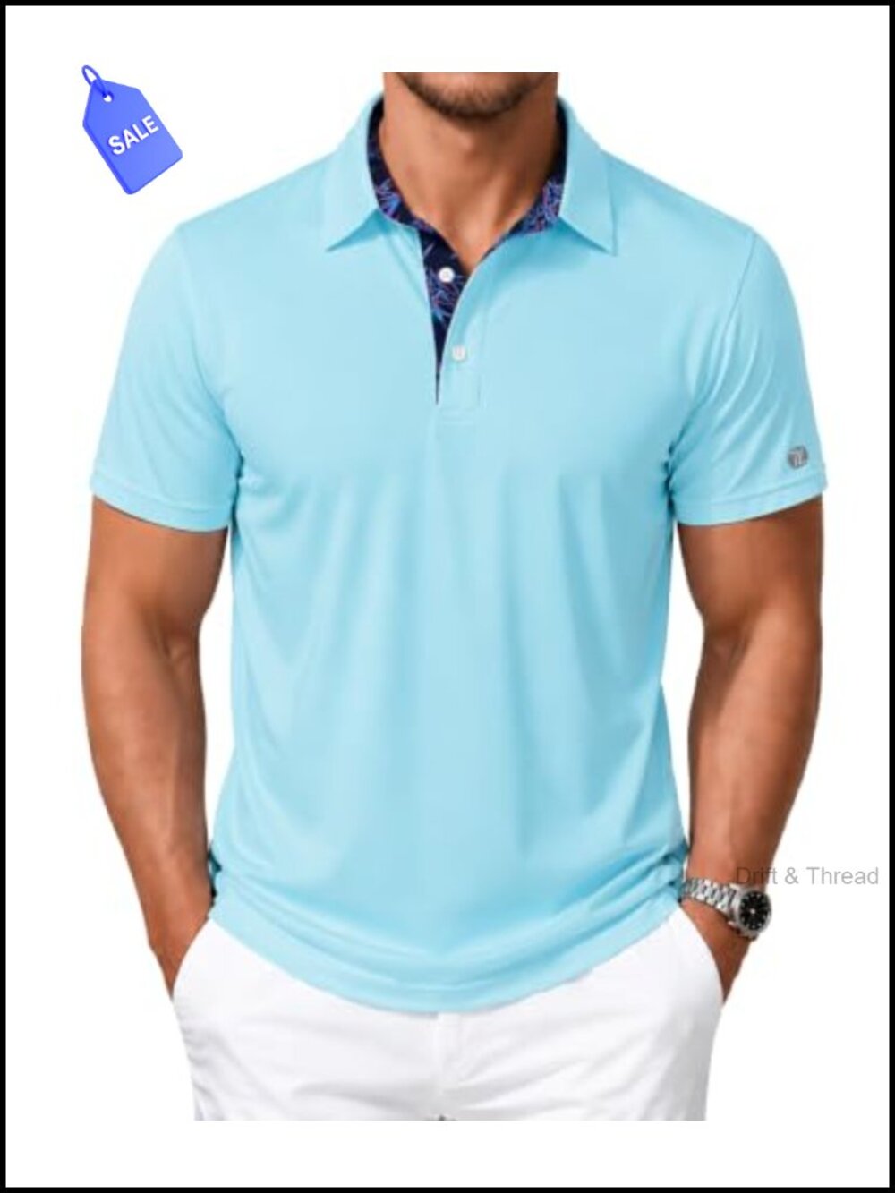 Men's Golf Polo Shirt Short Sleeve Moisture Wicking Stretch